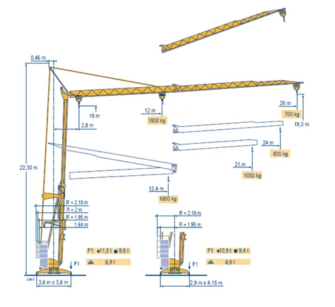 Potain IGO 21 — compact crane — photo 3